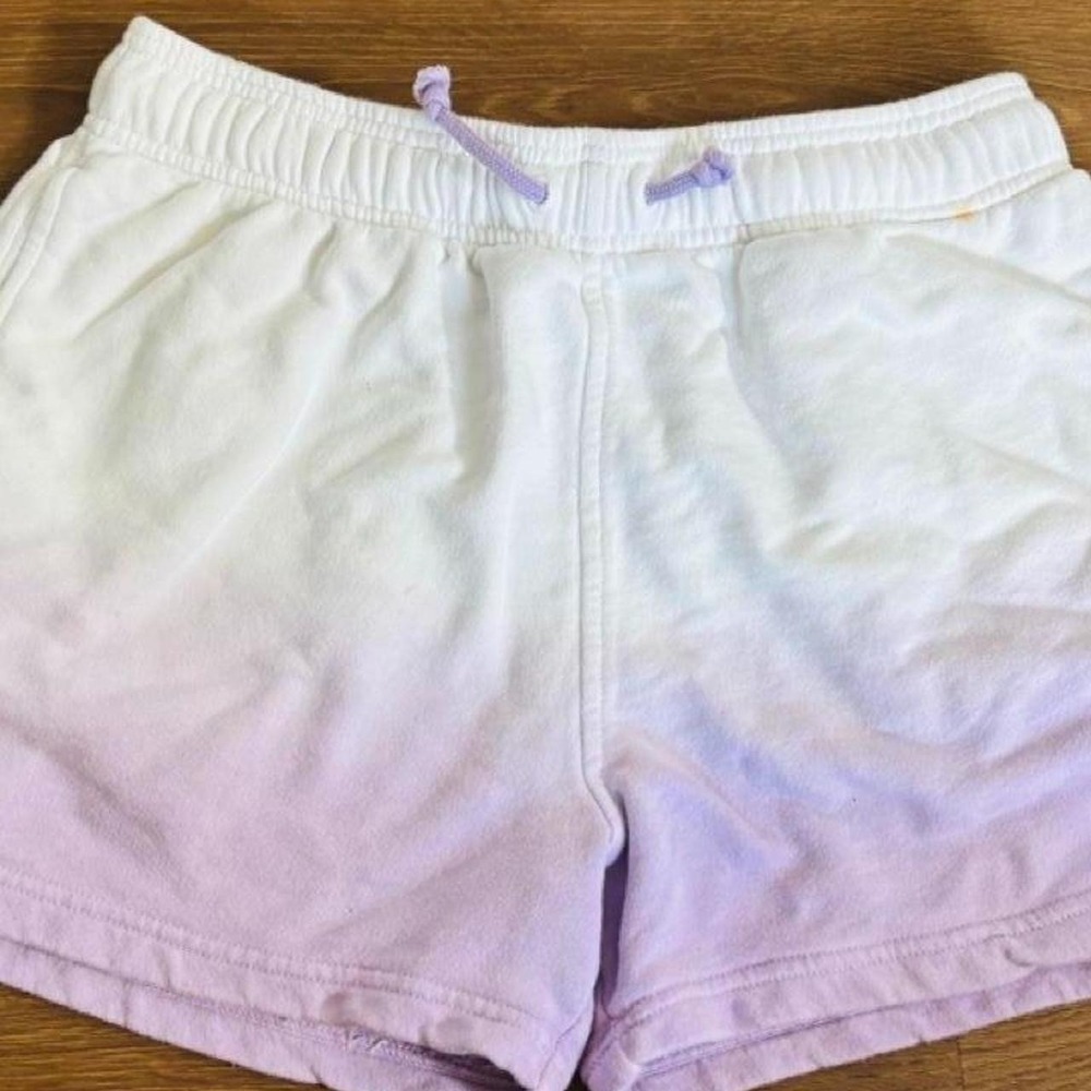 Dickies Womens Lilac White Ombre Cotton Drawstring Athletic Shorts FRR55CUD M